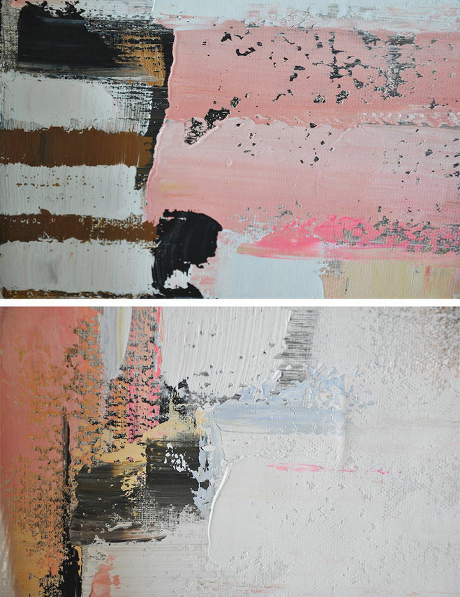 Original Abstract Painting Extra Large Canvas Art,Oversized Horizontal Contemporary Art,Huge Abstract Canvas Art,White,Pink,Light Yellow,Black,Brown.etc
